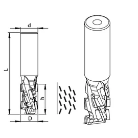 faba gyémánt felsőmaró 12x23