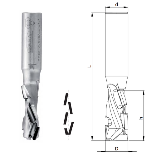 faba gyémánt felsőmaró 10x25